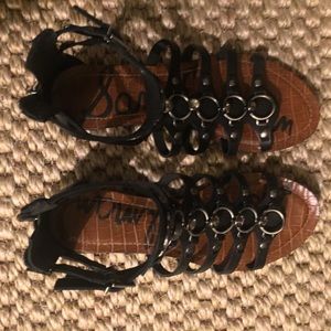 Sam Edelman black gladiator style sandals